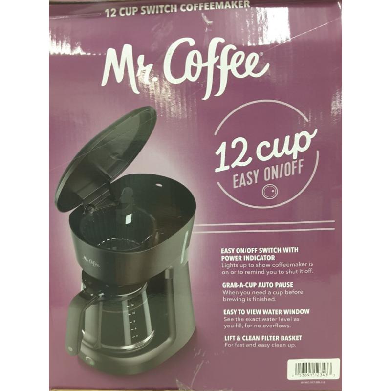 Mr coffee 12 cup easy on and off grab a cup auto pause