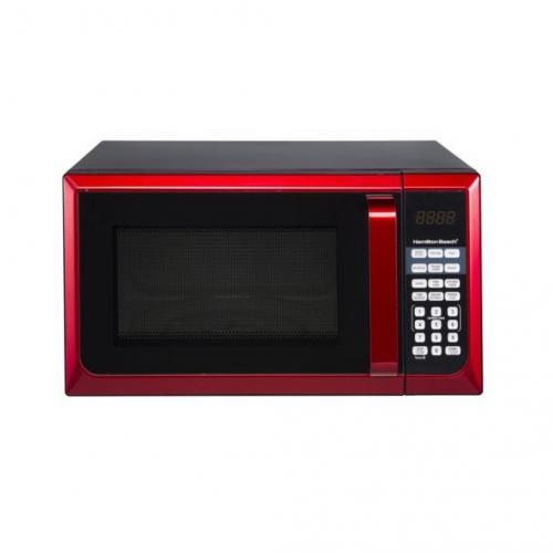 Hamilton Beach Stainless Steel 0.9 Cu. ft. Red Microwave Oven