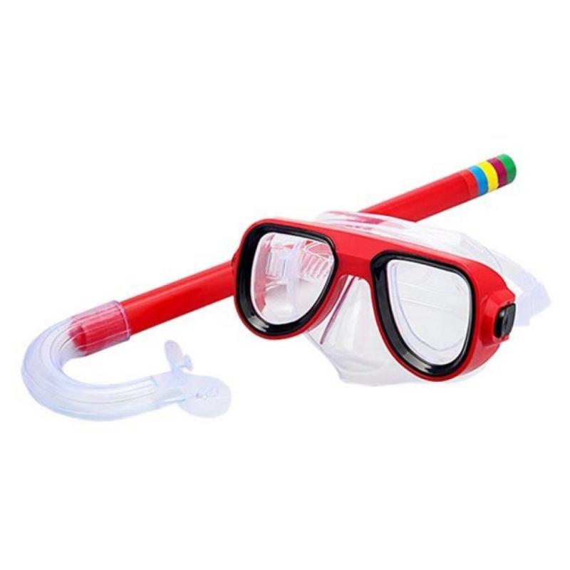 US divers swim mask red and white