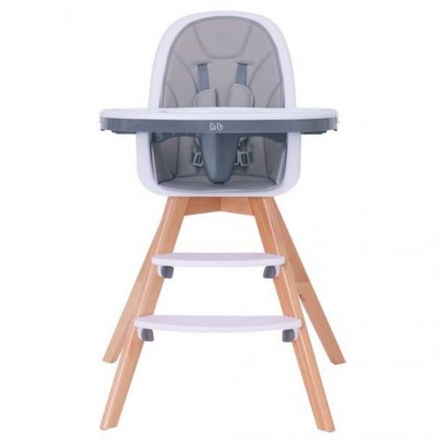 Baby High Chair with Double Removable Tray for Baby/Infants/Toddlers, 2-in-1 Wooden High Chair/Booster/Chair | Grows with Your Child | Adjustable Legs | Modern Wood Design | Easy to Assemble