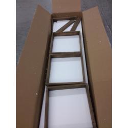 Ken & Ricky 4-Light Farmhouse Chandelier, Rustic Dining Room Light Fixture, 35.45 inch Kitchen Island Lighting Pool Table Pendant Light, Solid Wood and Metal Frame