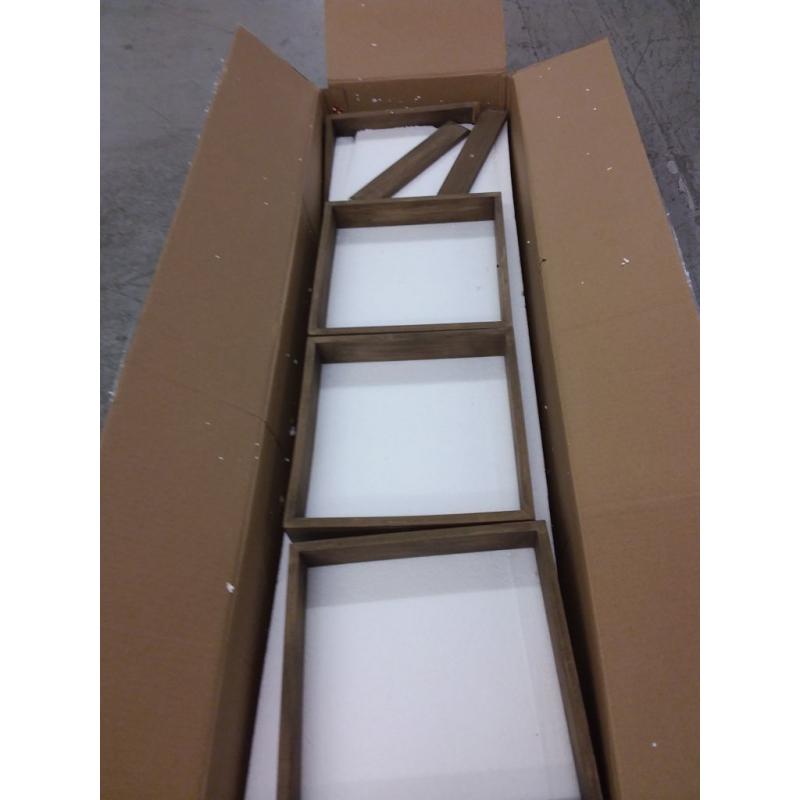 Ken & Ricky 4-Light Farmhouse Chandelier, Rustic Dining Room Light Fixture, 35.45 inch Kitchen Island Lighting Pool Table Pendant Light, Solid Wood and Metal Frame