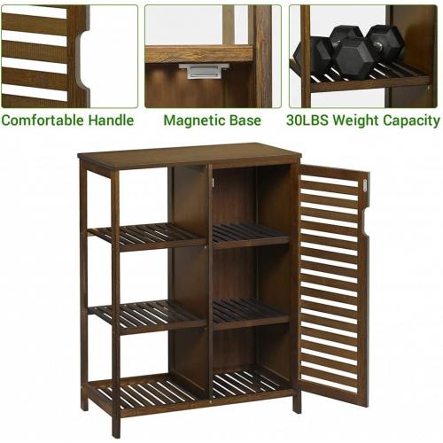 Bathroom Floor Cabinet Bamboo Storage Cabinet