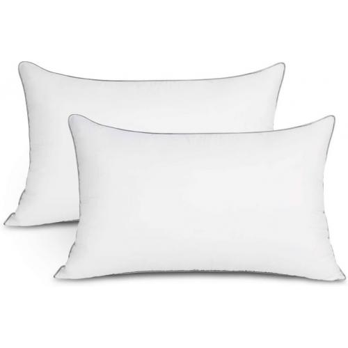 Edow 2 pack pillow, white. Luxury polyester fiber filled pillow