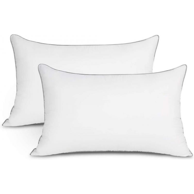 Edow 2 pack pillow, white. Luxury polyester fiber filled pillow
