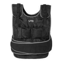 Spri 20lb weighted vest, black.