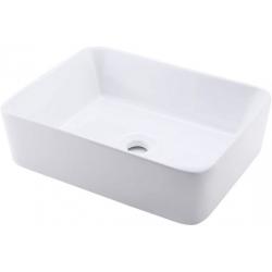 KES Bathroom Vessel Sink 19-Inch White