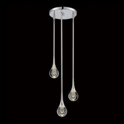 MOTINI Cluster Crystal Pendant Lighting 3-Light LED 8W,