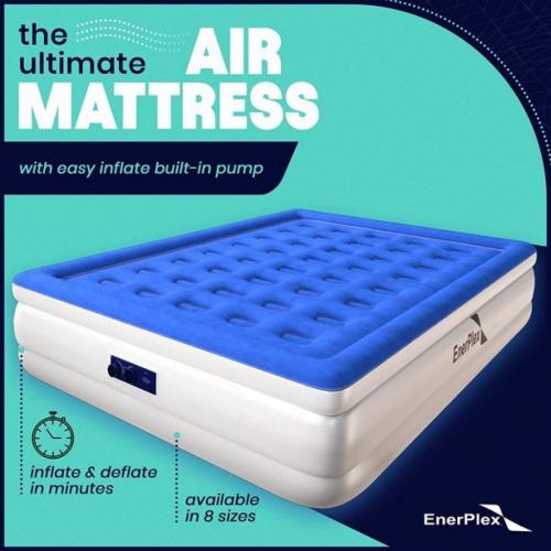EnerPlex Twin Air Mattress - 18 Inch Double Height Inflatable Bed