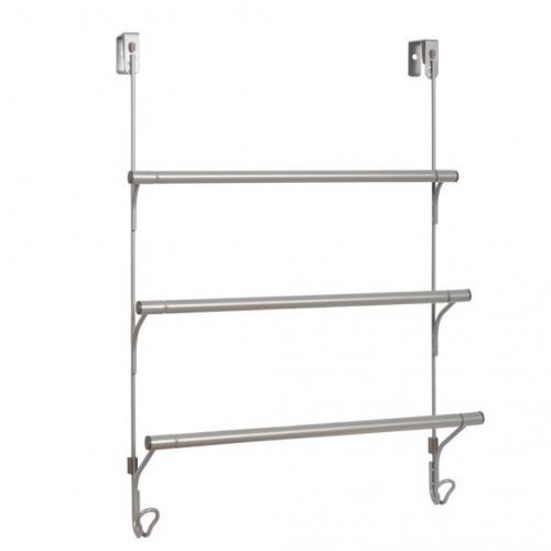 MainStays Over-The-Door Triple Towel Rack with Hooks