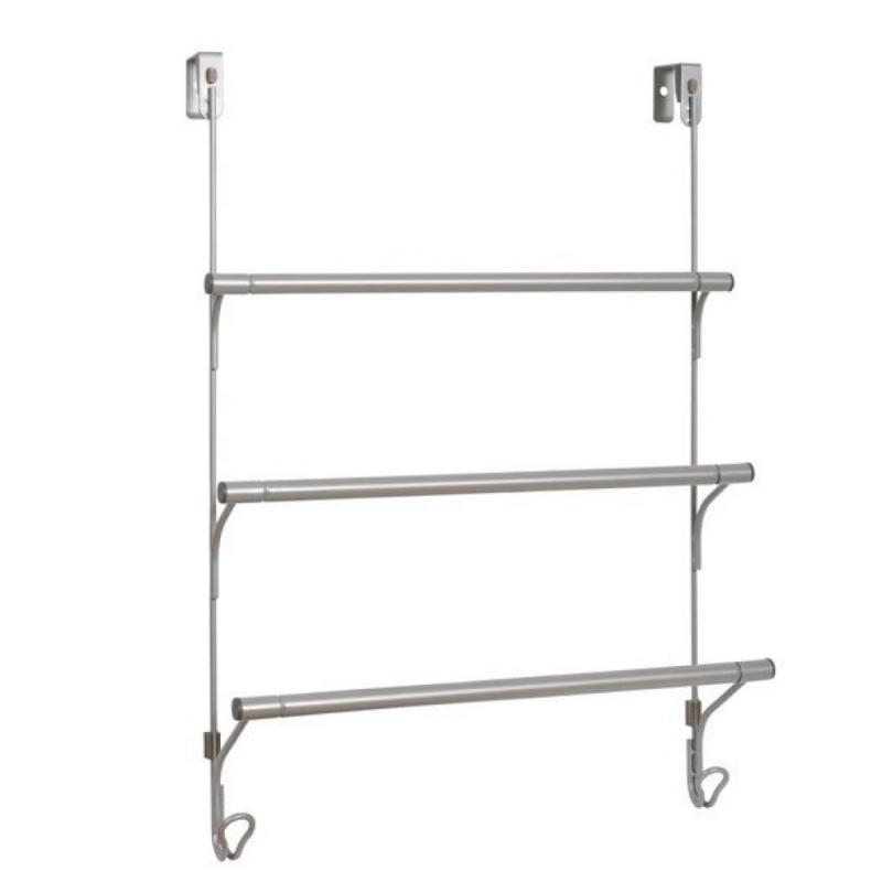 MainStays Over-The-Door Triple Towel Rack with Hooks