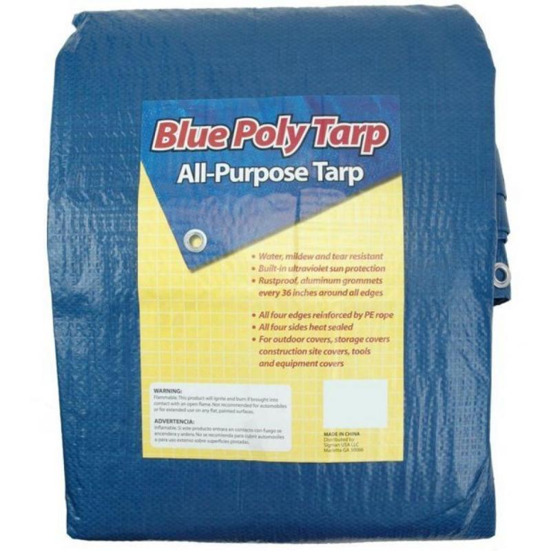 Blue tarp, big