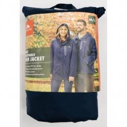 Ozark Trail outdoor equipment adult breathable rain jacket, water resistance, packable pockets, and reflective back accents