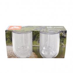 MainStays 2 Count Plastic wine glasses with detachable stem