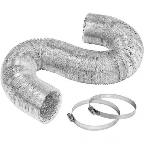 VIVOSUN 8 In 25 Ft Non-Insulated Flex Air Ducting for Ventilation w/Two 8 In Clamps