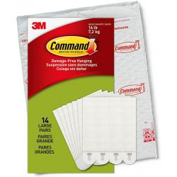 Command Large Picture Hanging Strips, White, Holds up to 16 lbs, 14-Pairs, Easy to Open Packaging