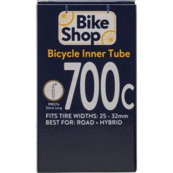 Bike Shop Bicycle Inner Tube, Presta Valve, 700 x 25-32mm