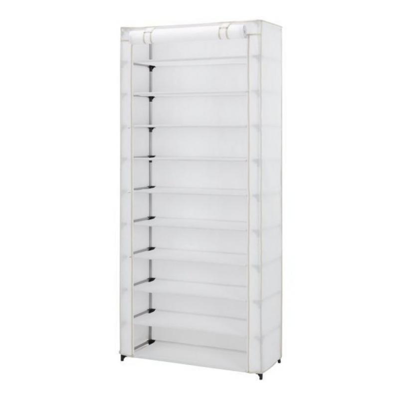 MainStays 10- Shelf Organizer with white fabric cover