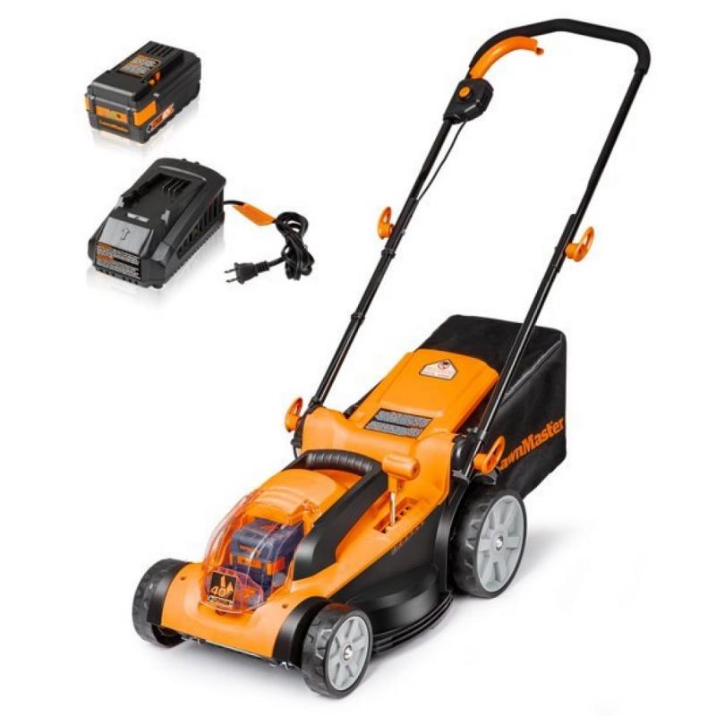 LawnMaster CLMF4015K Cordless Brushless Lawn Mower 40V Max Lithium-Ion 15-Inch with 4.0Ah Battery & Charger