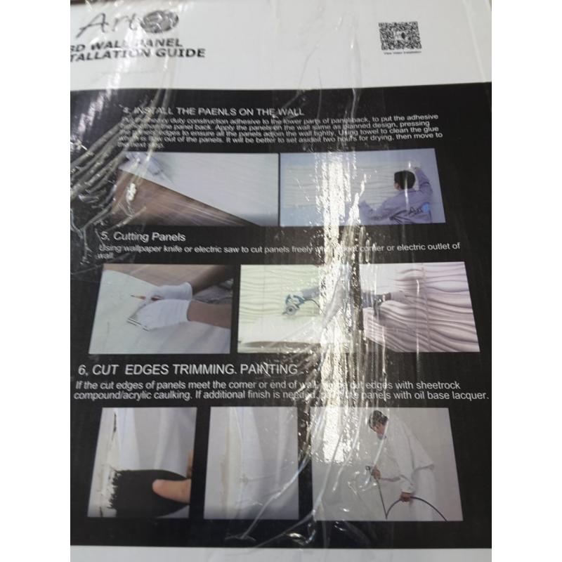 Art3d Black PVC 3D Wall Panel Diamond Wall Panel Jagged Matching 19.7 x 19.7 (12-Pack)