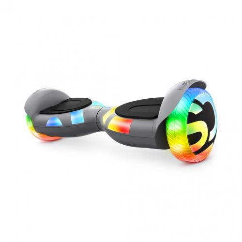 Jetson Litho X Hoverboard | Weight Limit 220 lb, 12+ | Grey | Lava LED technology, Light-Up Deck, Illuminated Rims/Tires, 500-Watt Motor | Top Speed of 10 MPH | 10 Mi Range | 5 Hr Charge Time