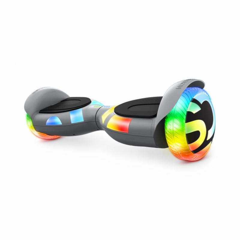 Jetson Litho X Hoverboard | Weight Limit 220 lb, 12+ | Grey | Lava LED technology, Light-Up Deck, Illuminated Rims/Tires, 500-Watt Motor | Top Speed of 10 MPH | 10 Mi Range | 5 Hr Charge Time