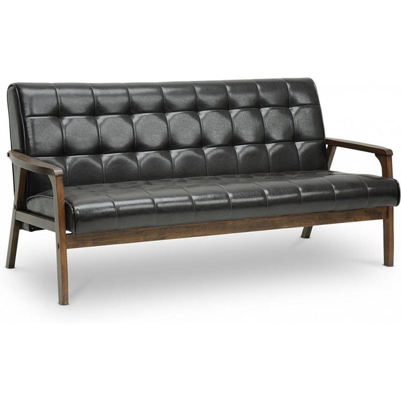 Baxton Studio Mid-Century Masterpieces Sofa, Brown, Sofa Only