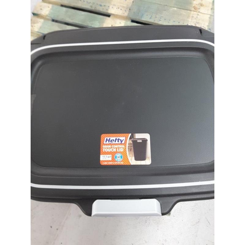 Hefty touch lid trash can