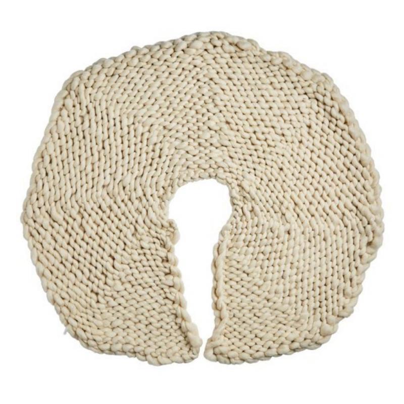 Holiday Time Cream Knit Christmas Tree Skirt, 48 inch