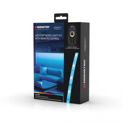 LED Mood Lighting Kit with 6.5 ft Long LED Strip RGB E26