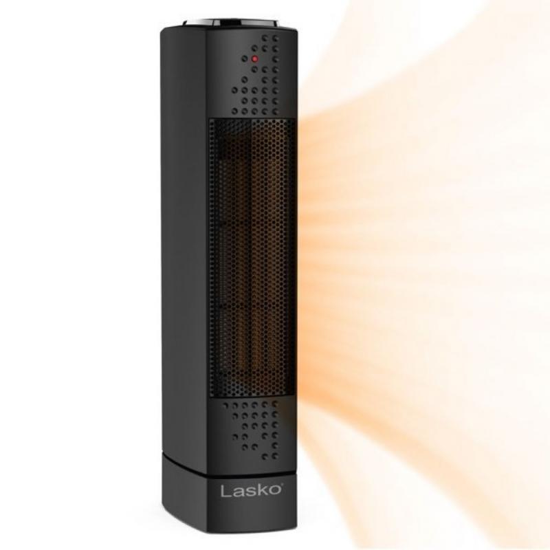 Oscillating Ultra Slim Electric Tower Space Heater with 2 Speeds, CT14101, Black