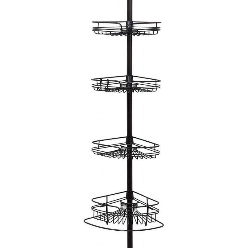 Tension pole shower caddy