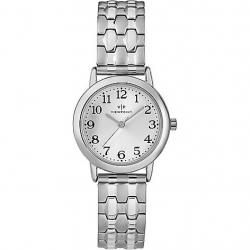 Viewpoint by Timex Women's 28mm Silver-Tone Dial Watch – Silver-Tone Expansion