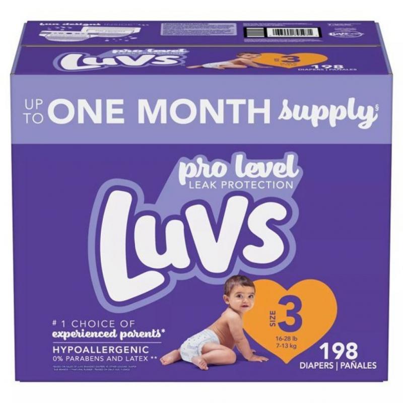 Diapers Size 3, 198 Count - Luvs Ultra Leakguards Disposable Baby Diapers