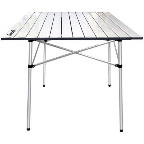 Camping Table Folding Lightweight Aluminum Roll Up Top Compact Table with Carry Bag for Outdoor Picnic
