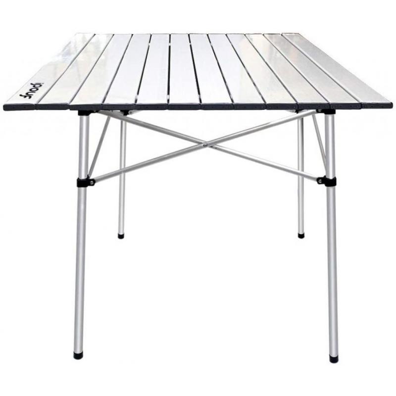 Camping Table Folding Lightweight Aluminum Roll Up Top Compact Table with Carry Bag for Outdoor Picnic