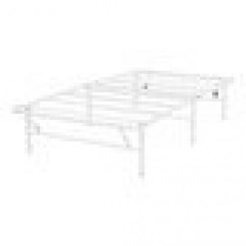 Twin bed frame, white