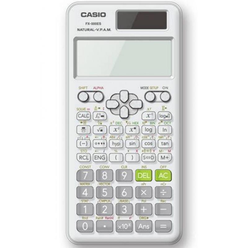 Casio FX-115ESPLUS2 Scientific Calculator, Natural Textbook Display, White