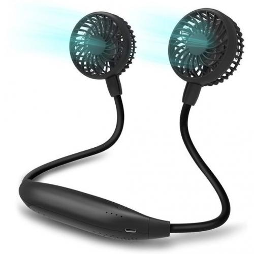 Portable Neck Fan, 2600mAh Battery Operated Sport Fan Ultra Quiet Hands Free