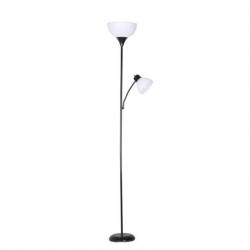 Mainstays 72'' Combo Floor Lamp with Adjustable Reading Lamp, Black