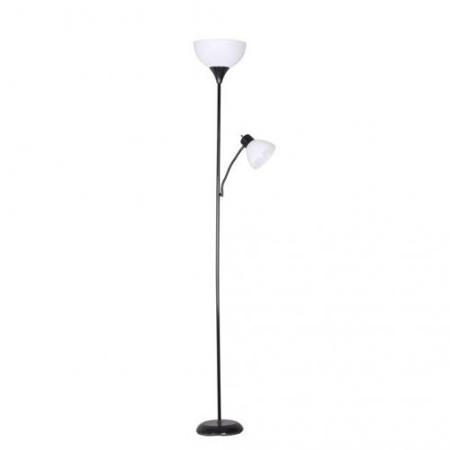 Mainstays 72'' Combo Floor Lamp with Adjustable Reading Lamp, Black