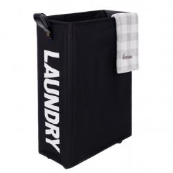 23 Pro+ Wheeled Laundry Hamper Black&White Breathable Cover