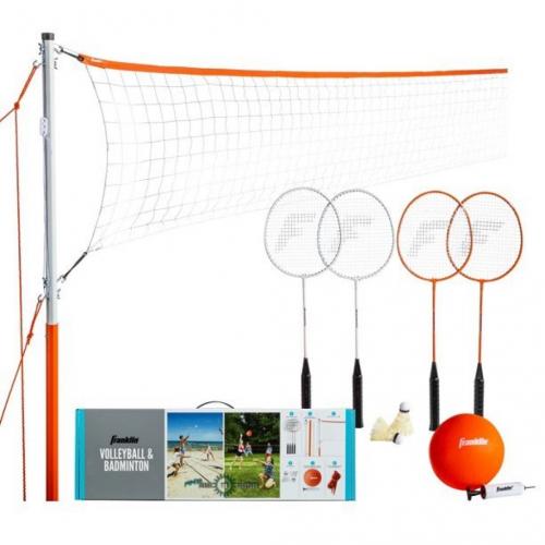 Badminton Net Sets - Outdoor Backyard + Beach Badminton Net + Equipment Set