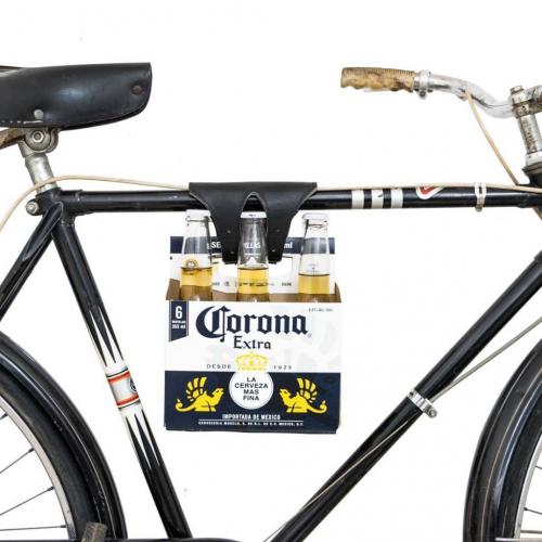 Six-Pack Bike Cinch (Bicycle Beer Carrier) Handmade by Hide & Drink