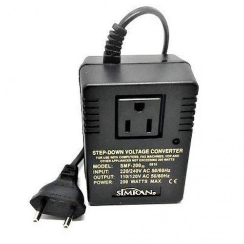 SMF-200 Deluxe 200 Watts Step Down Voltage Converter for International Travel
