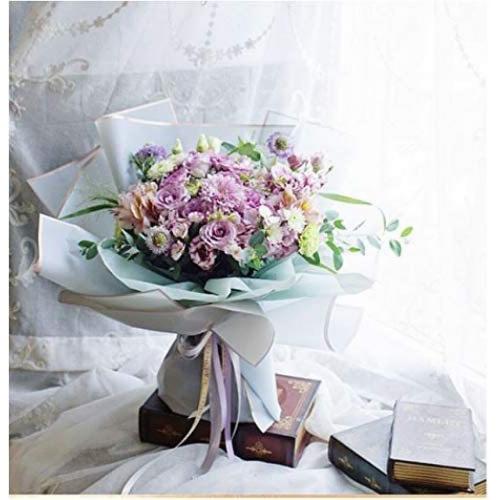 Waterproof Flower Wrapping Paper, white/gold