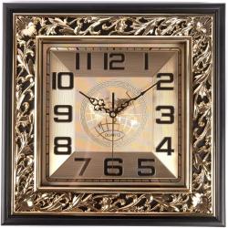 14 1/4 inch Gold Square Wall Clock