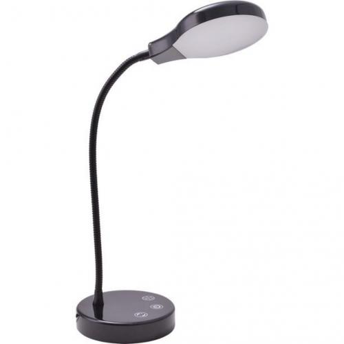 Mainstays 3.5 Watt Dimmable LED Desk Lamp with USB Port, Black