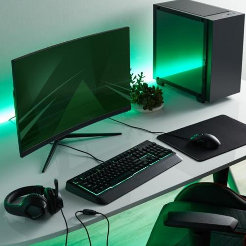 4-PC Gaming Starter Kit with LED Keyboard, Programmable Mouse, Over-ear Headset