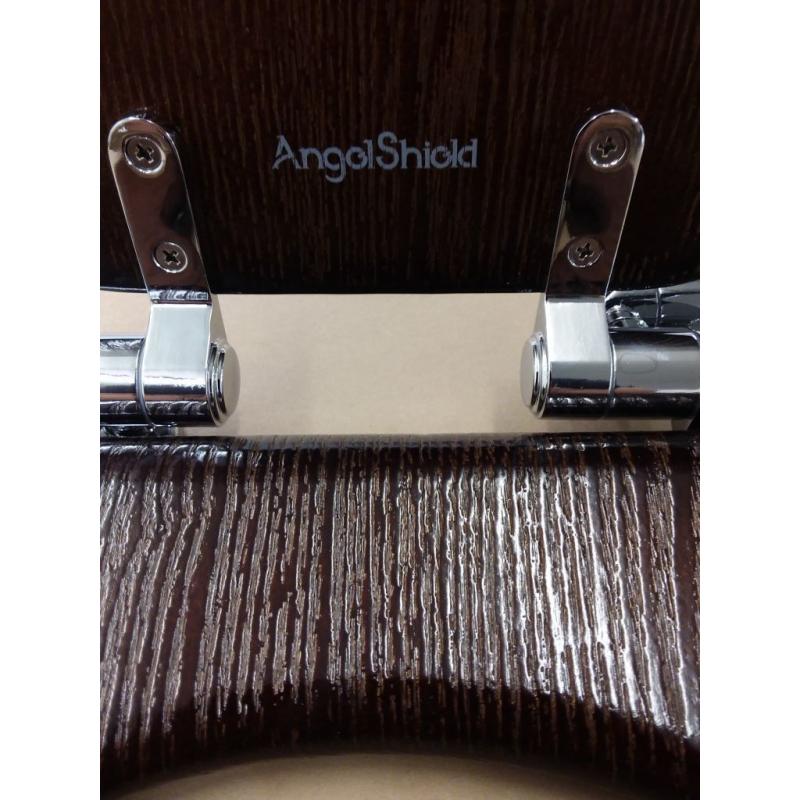 Toilet Seat Round Wood with Slow Close,Easy Clean,Quick-Release Hinges